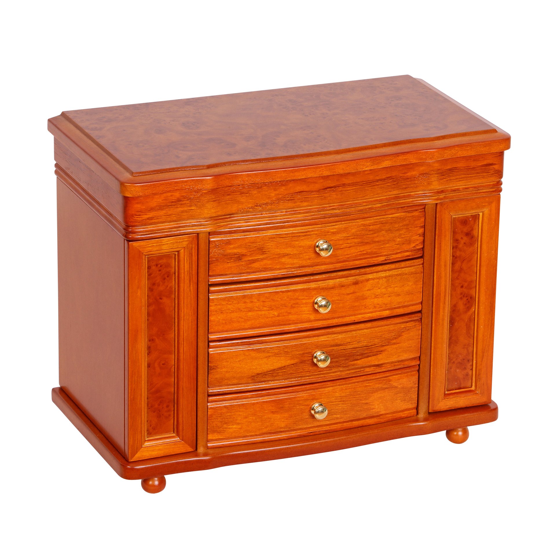 Mele \u0026 Co. Josephine Wooden Jewellery Box - 14W x 11.5H インチ.