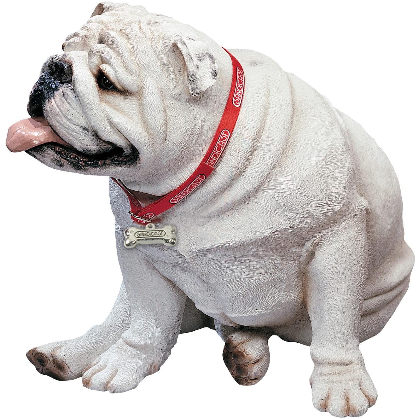 Sandicast Large LifeサイズホワイトBulldog Sculpture Life Size LS916画像