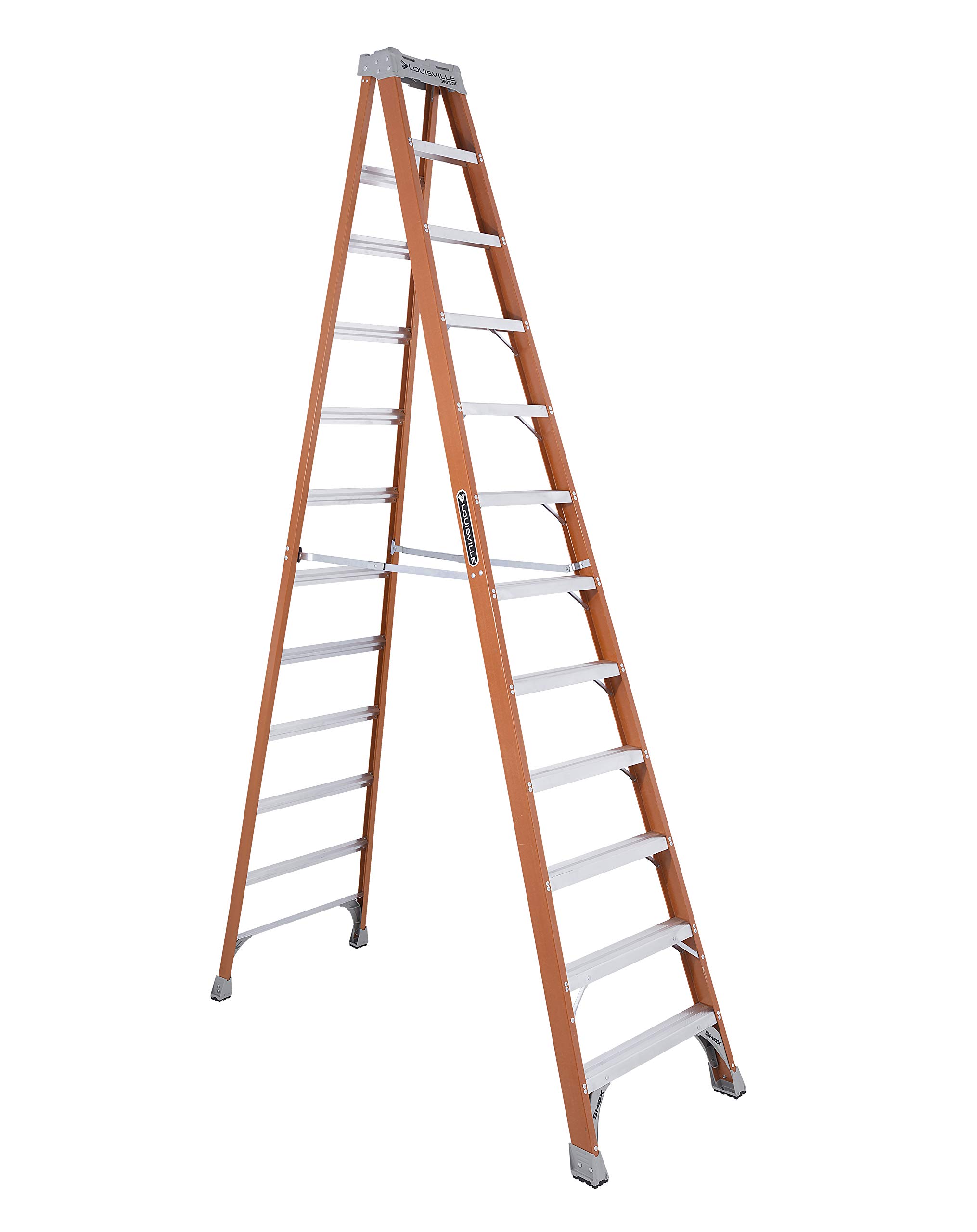 Louisville Ladder 12フィート ファイバーグラスラダー 耐荷重300ポンド タイプ1A FS1512｜global研究所
