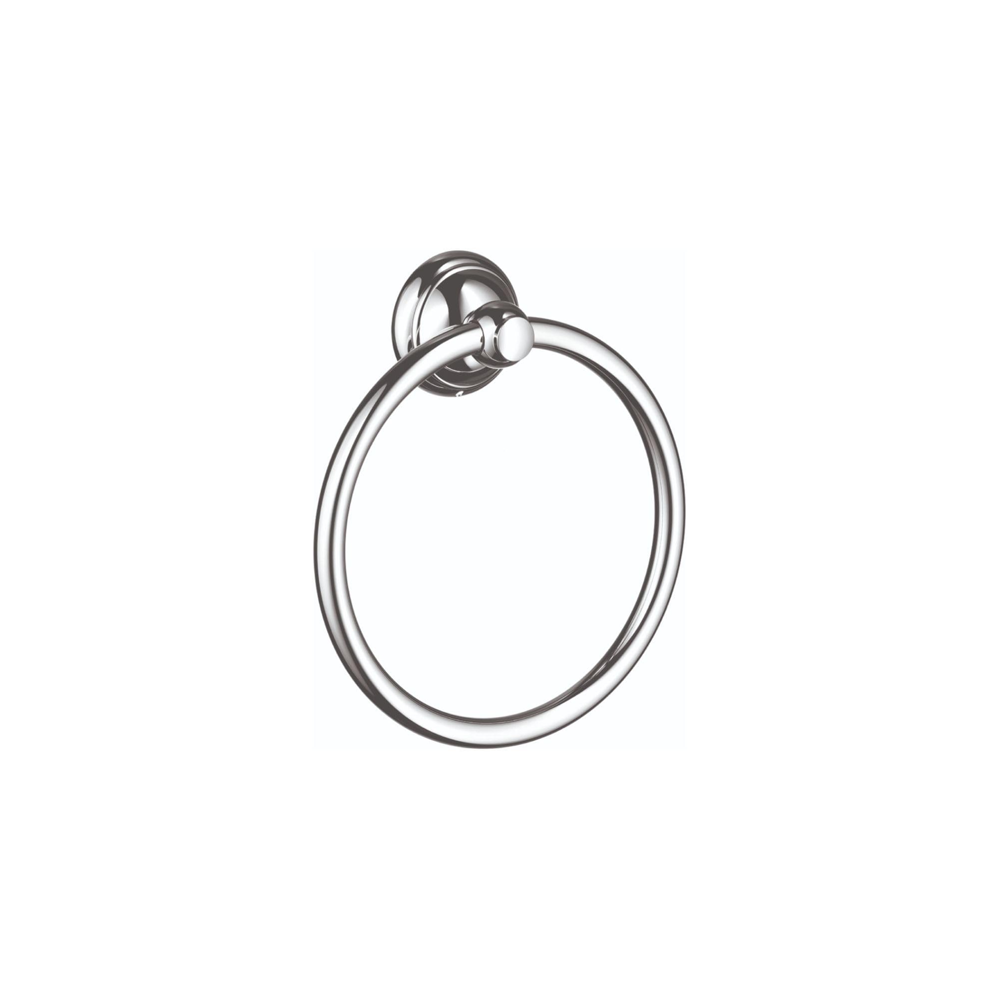 (Polished Chrome) - Hansgrohe 06095000 C Towel Ring Chrome｜global研究所