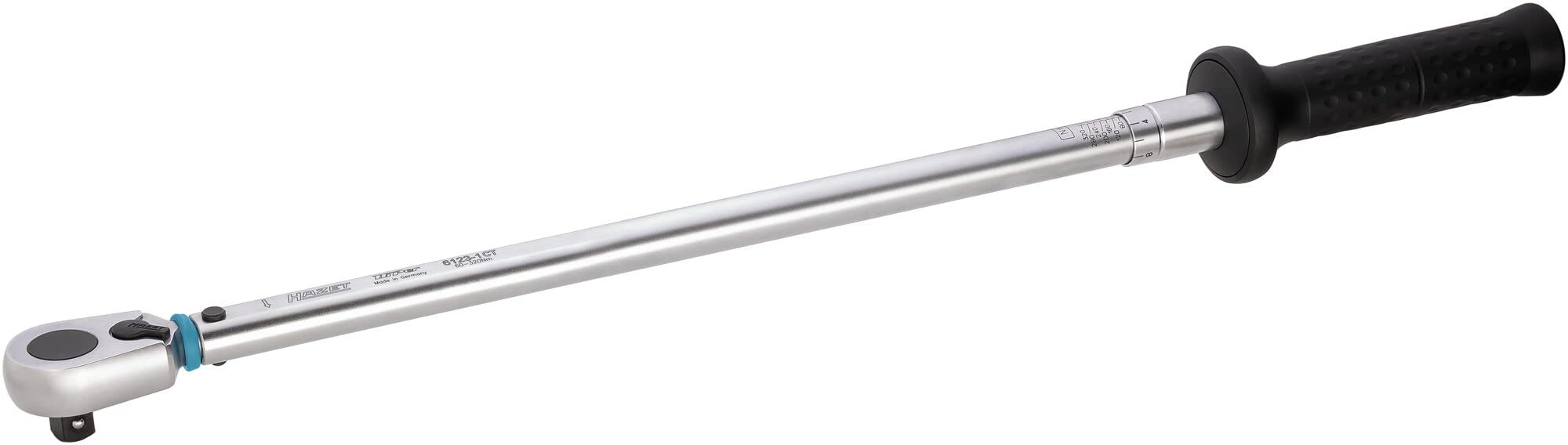 Hazet トルクレンチ 1/2インチ[12mm] 60-320Nm 精度2% タイヤ交換・自動車整備用 6123-1CT