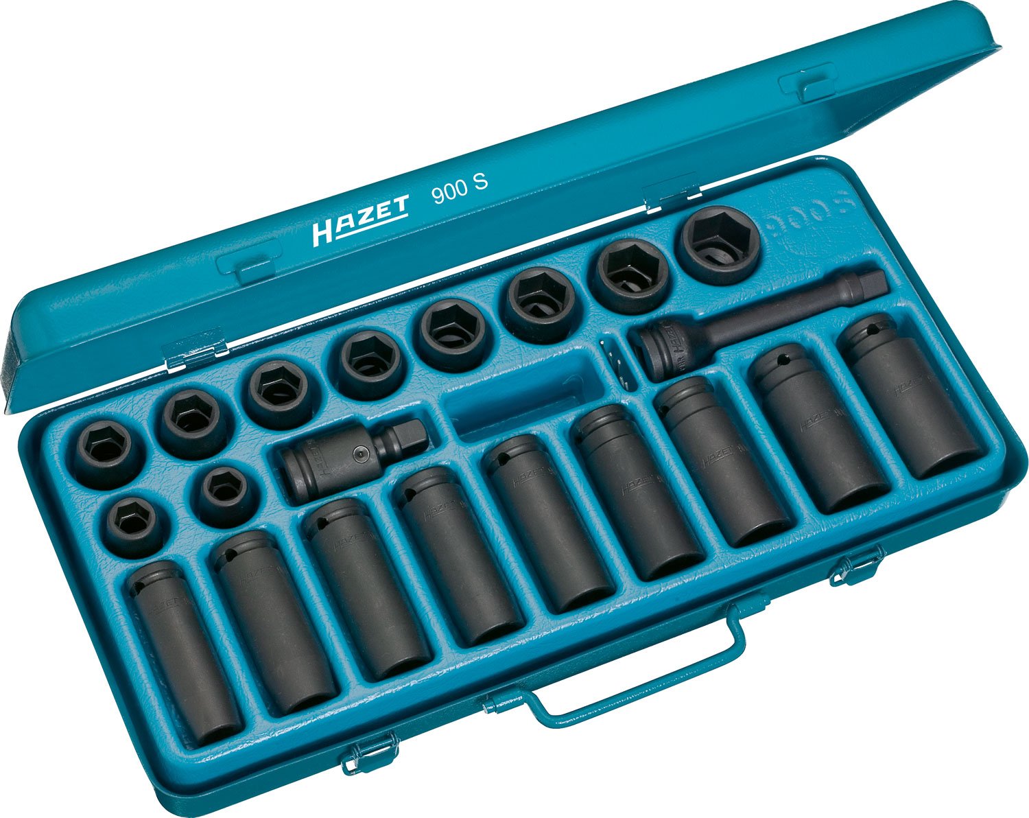 HAZET 900S六角トラクションプロフィールインパクトソケットセット - マルチ色つや