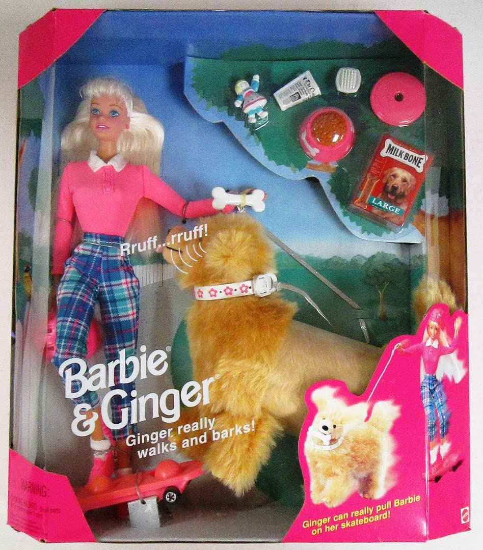 Barbie Doll \u0026 Ginger the Dog by Mattel