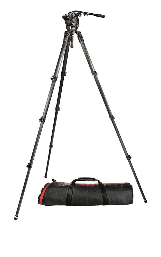 Manfrotto 526 536K 映像媒体三脚一揃いの道具 526映像媒体頭顱と536三脚脚付き添い人 (黒いこと)