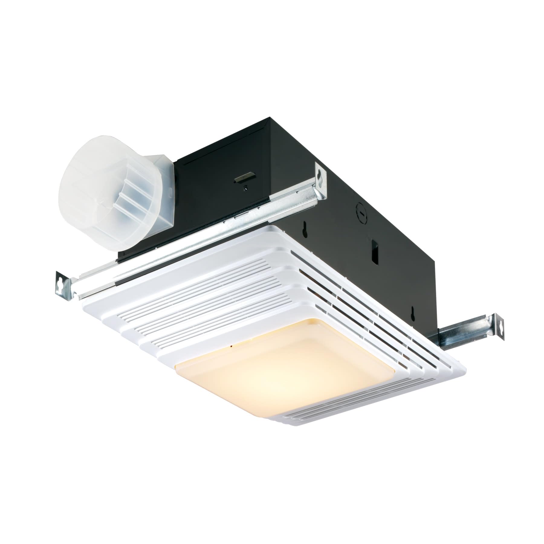 Broan 696 Fan and Light with Acoustic Insulation 100 CFM 4.5 Sones White Grille