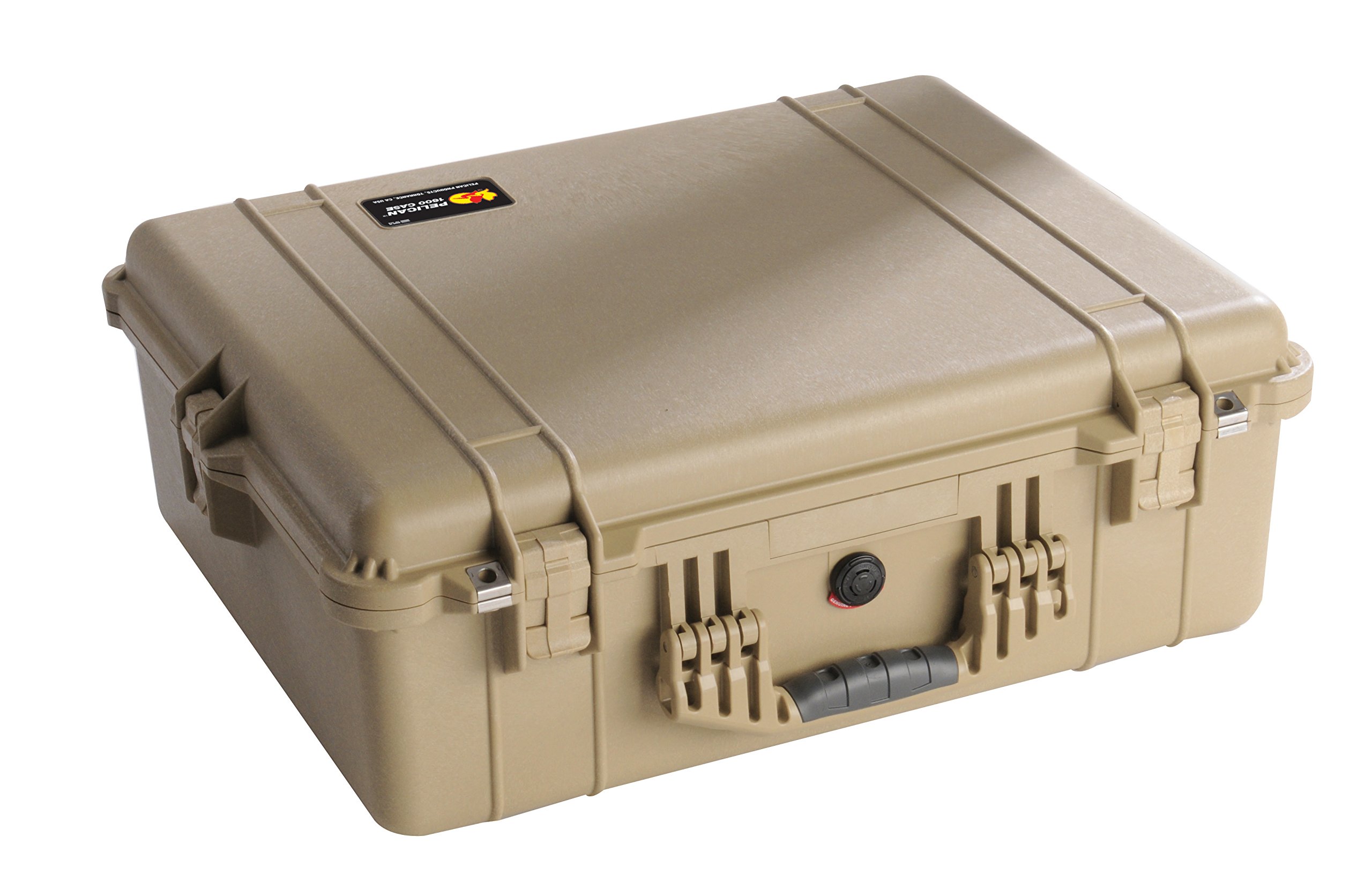 Pelican 1600 カメラメース 緩衝用発泡素材付き (黄褐色 デザートタン)｜global研究所