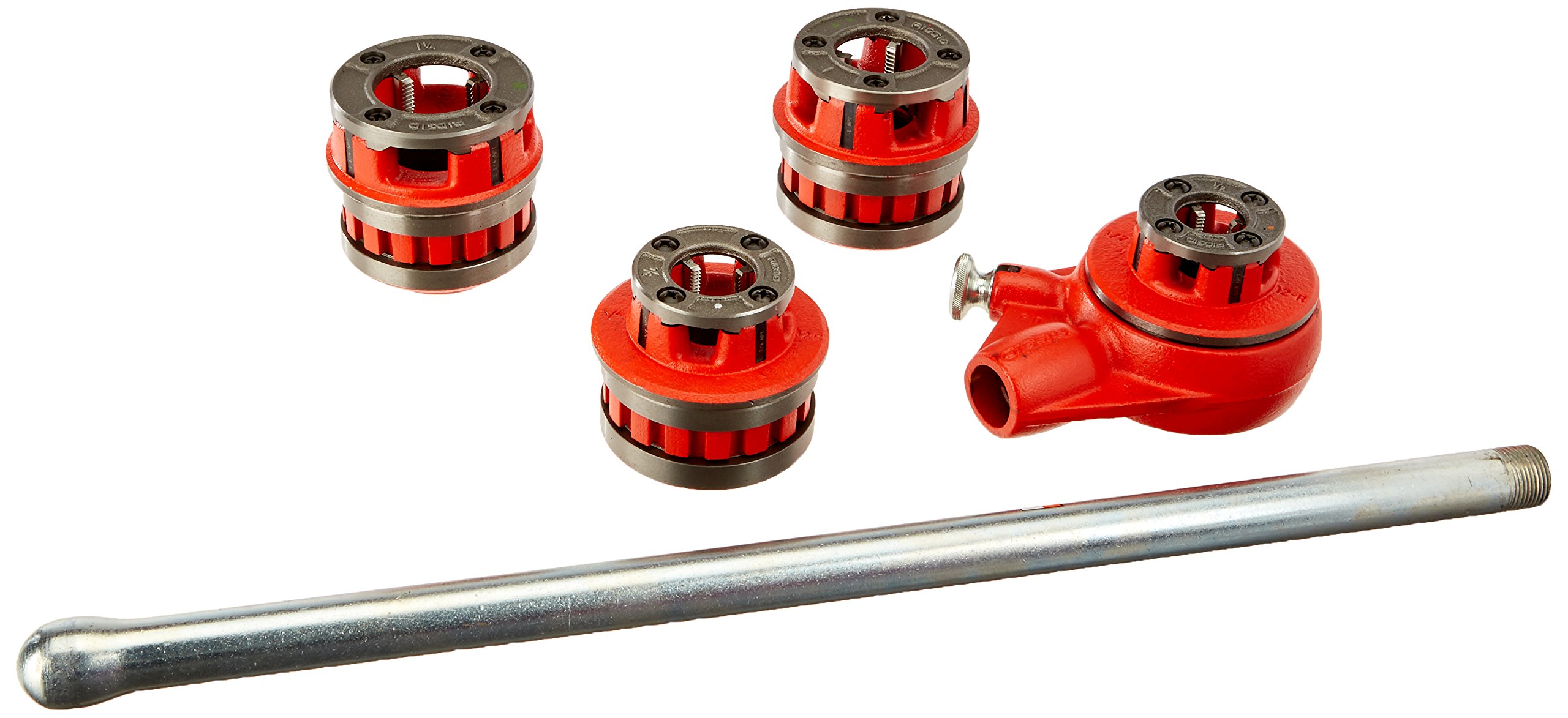 Ridgid 36480 12-r ExposedラチェットThreader仕掛ける、Ratchetingパイプスレッド化の仕掛ける1 / 2inを1 ? 1 / 4inNPTパイプスレッド化Diesと手動Ratcheting煙管Threader With Carrying入れもの