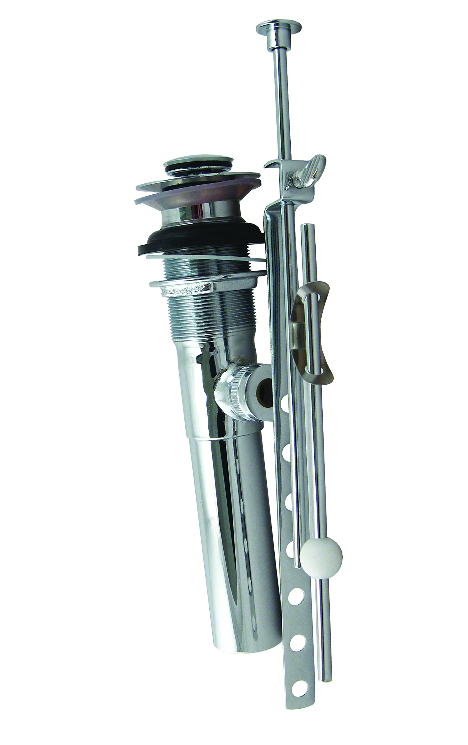 WestBrass D412-12 Polished Chrome Pop-Up Lavatory Drain without Overflow Holes - Exposed