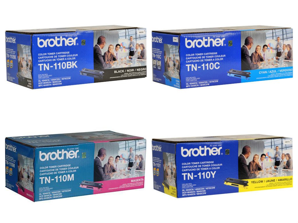 Genuine Brother TN-110 Color (Bk/C/M/Y) Cartridge by BROTHER
