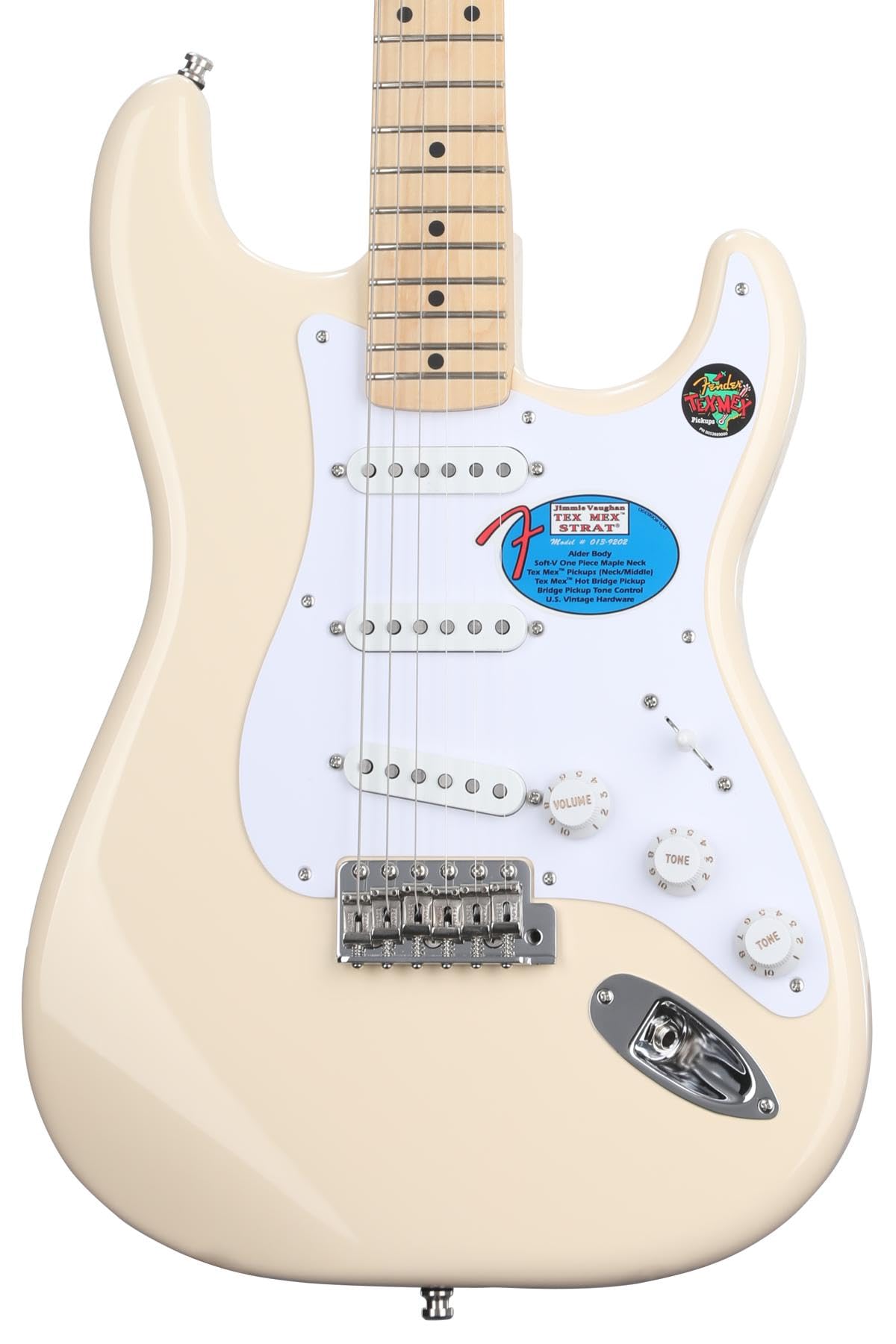 Fender 電気ギターギター Jimmie Vaughan Tex-Mex? Strat?  Maple Fingerboard  Olympic White