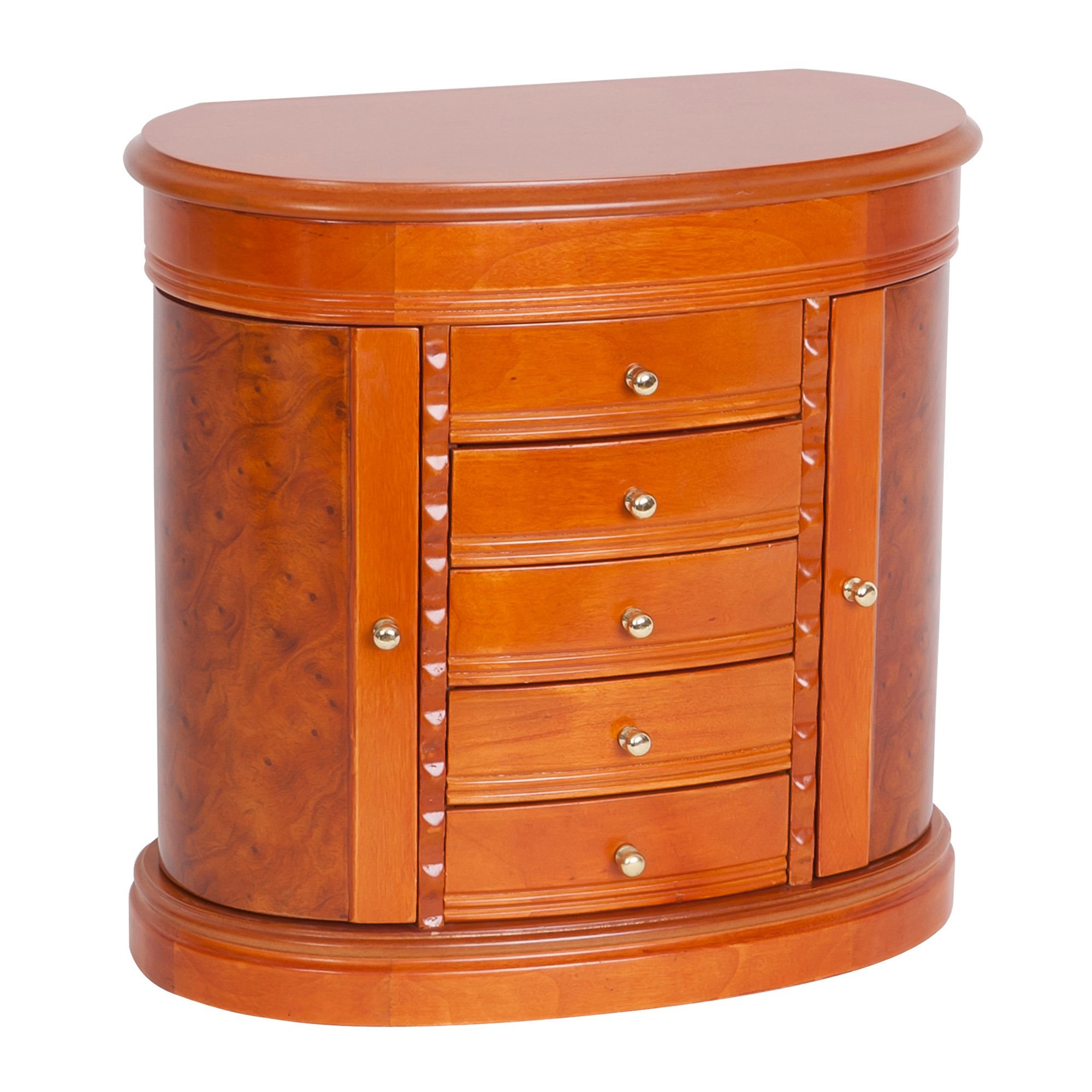Mele \u0026 Co. 0079111 Trinity Burlwood Oak Jewelry Box パソコン・周辺機器-PCサプライ・消耗品