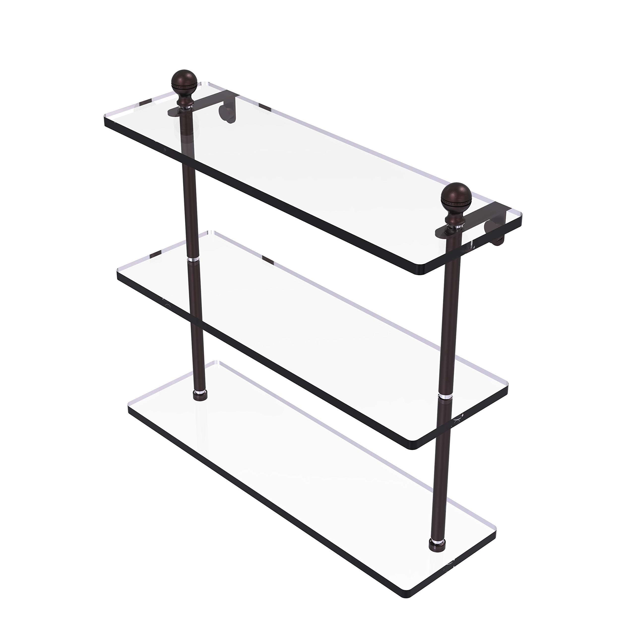 Mambo Collection 16 Inch Triple Tiered Glass Shelf - MA-5/16-ABZ 31,845円