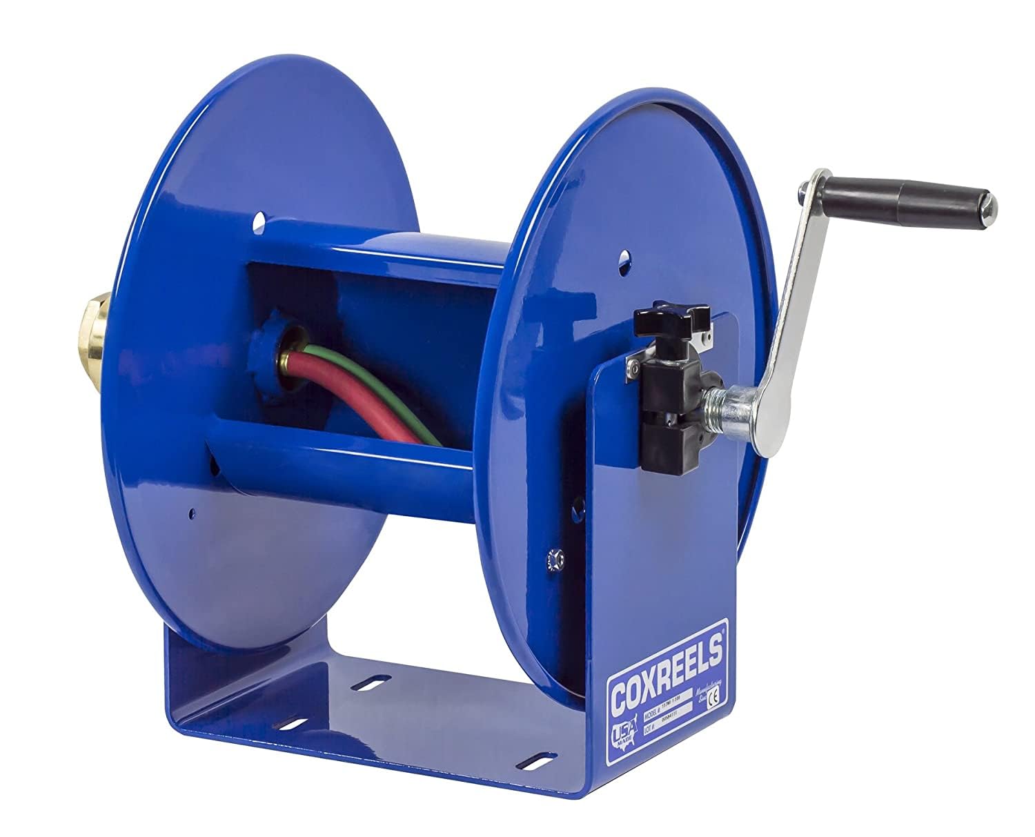 Coxreels 112WL-1-100 Welding Hand Crank Hose Reel: 1/4 I.D. 100' twin oxy-acetylene welding hose capacity less hose 200 PSI by Coxreels
