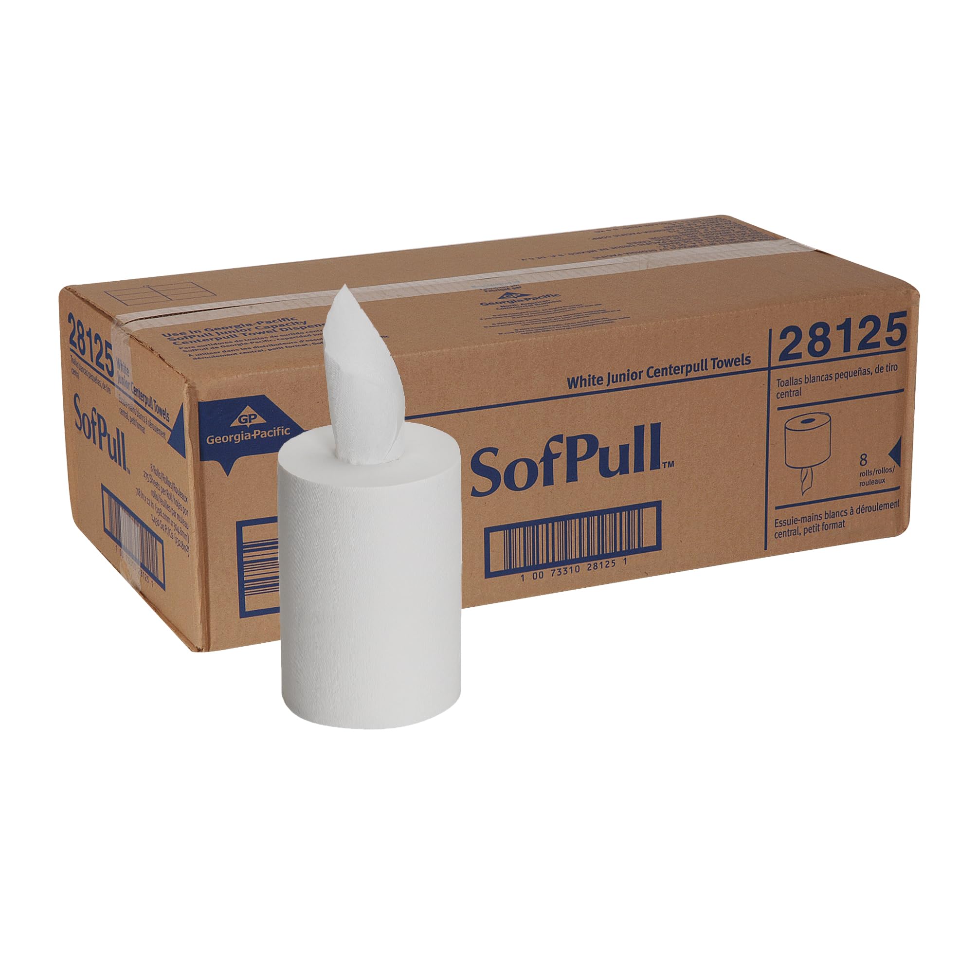Premium Jr. Cap. Center-Pull Towel 7.8 x 12 White 275/Roll 8/Carton (並行輸入品) 29,296円