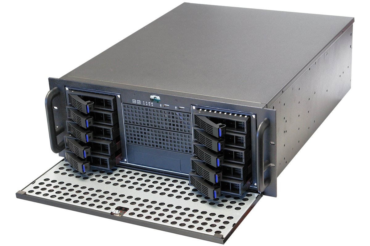 Norco 4U サーバーラックマウントシャーシ 熱っぽいつけ替える能力のある運転ベイ10個付き添い人 RPC-450TH