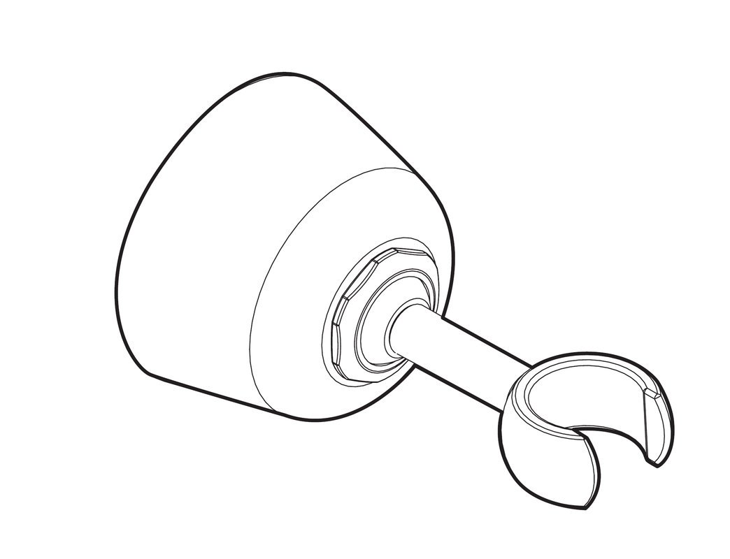 Moen 114348WR Acc-Core 飾りつけハンドヘルドシャワーブラケットキット 鍛鉄製