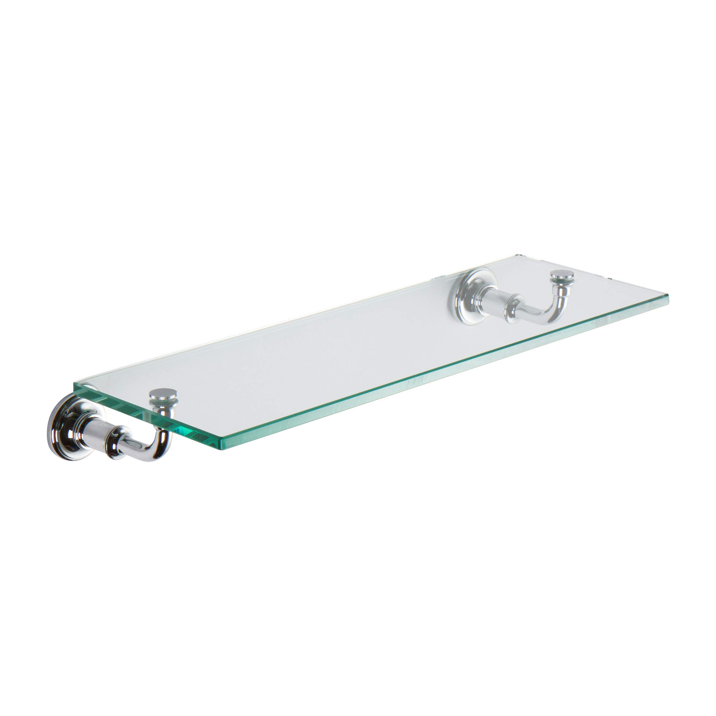 Ginger 4534T/24/PC Columnar 60cm Tempered Glass Shelf Polished Chrome