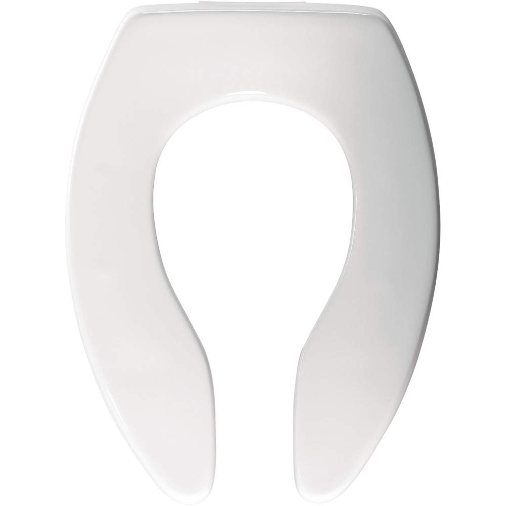 Bemis 3155SSC000 Plastic Open Front Less Cover Elongated Toilet Seat with Self Sustaining Check Hinge White by Bemis｜global研究所