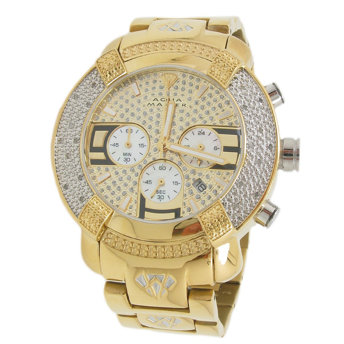 新しい。Aqua Master Men  # 96 20-diamond Watch