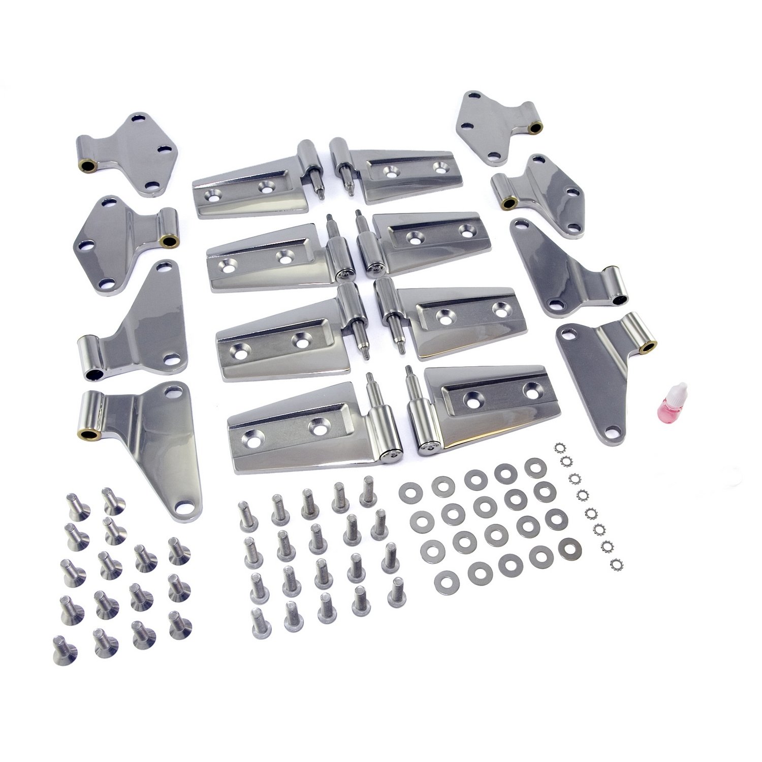 Rugged Ridge 11111.21 Door Hinge Kit  Stainless Steel  07-14 Jeep Wrangler Unlimited JK