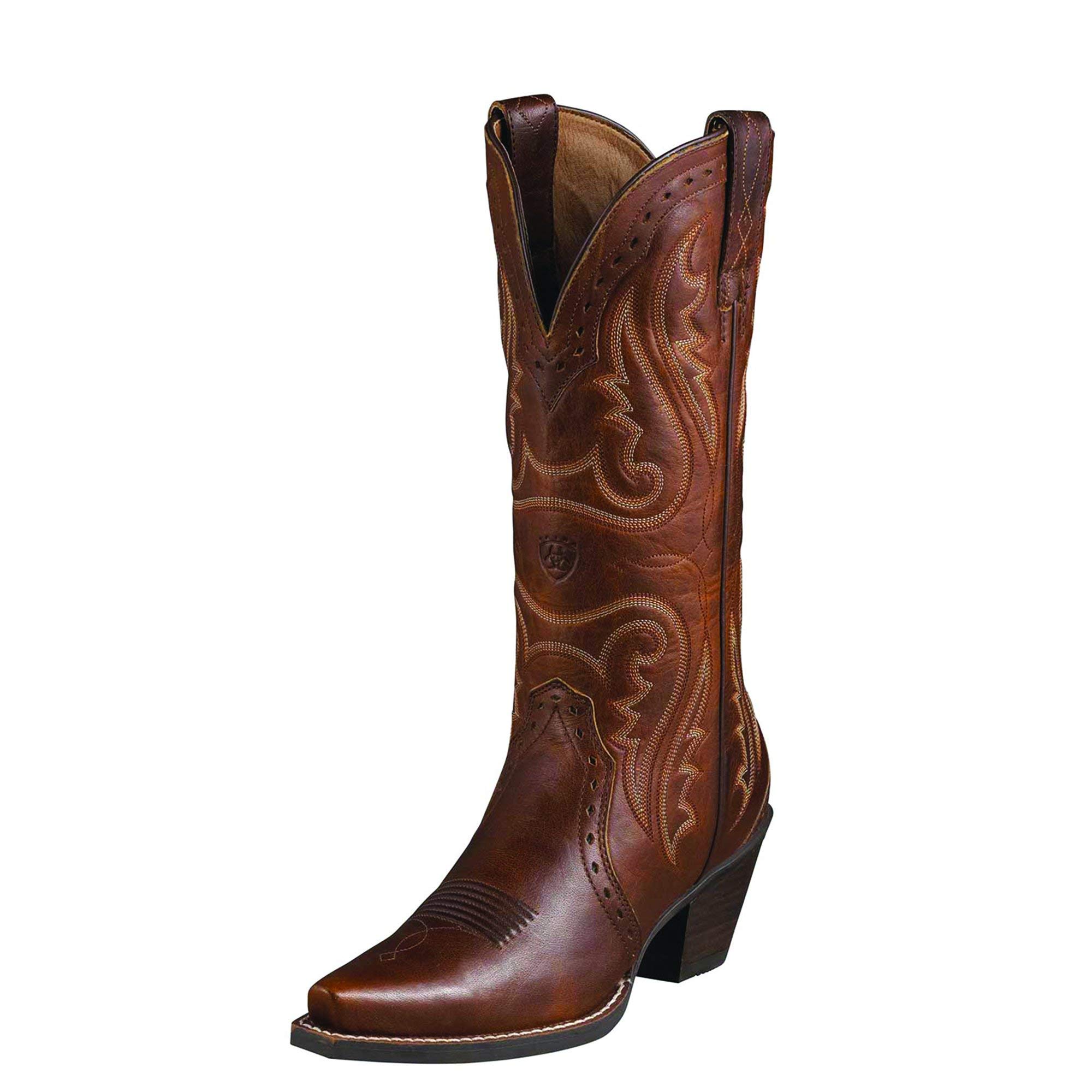 Ariat レディース Heritage X Toe ウェスタンカウボーイブーツ ヴィンテージカーメル。 24
