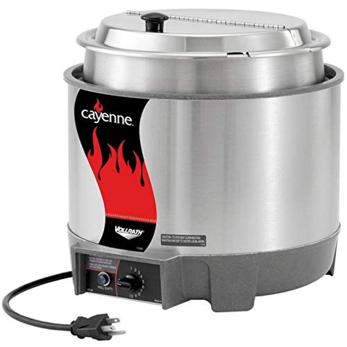 Vollrath 72009 カイエン 11クォート ラウンドヒートアンドサーブ リサーマライザー (はめ込みとカバー付き) 120ボルト NSF