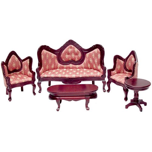 Dollhouse Miniature 5-Pc. Gothic Revival Living Room Set