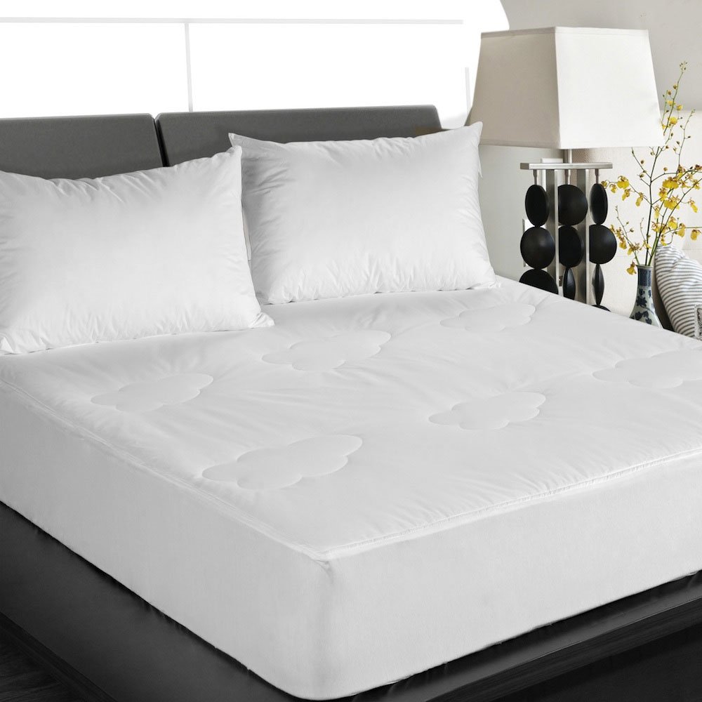 Cottonpure セルフクーリング 持続可能 コットン100% 中綿とカバー マットレスパッド クイーン