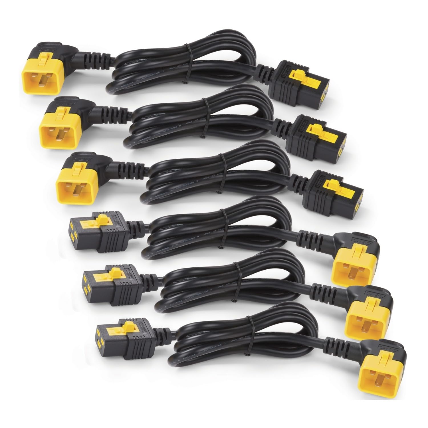 APC Power Cord Kit (6 ea) Locking C19 to C20 (90 Degree) 1.8m AP8716R
