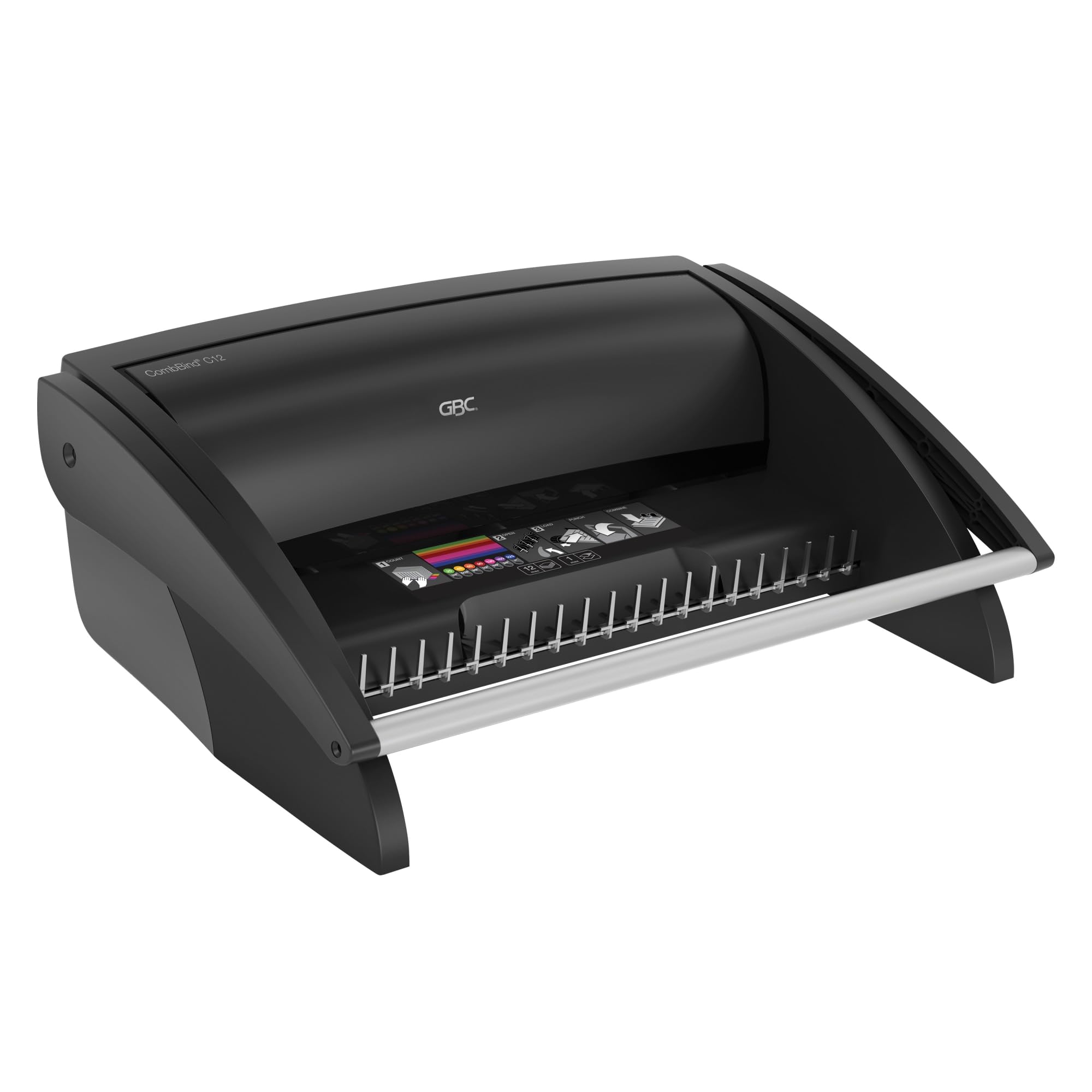 GBC 7706171 CombBind C12 Manual Binding System- 17-7/8w x 16-1/2d x 7-7/8h- Black