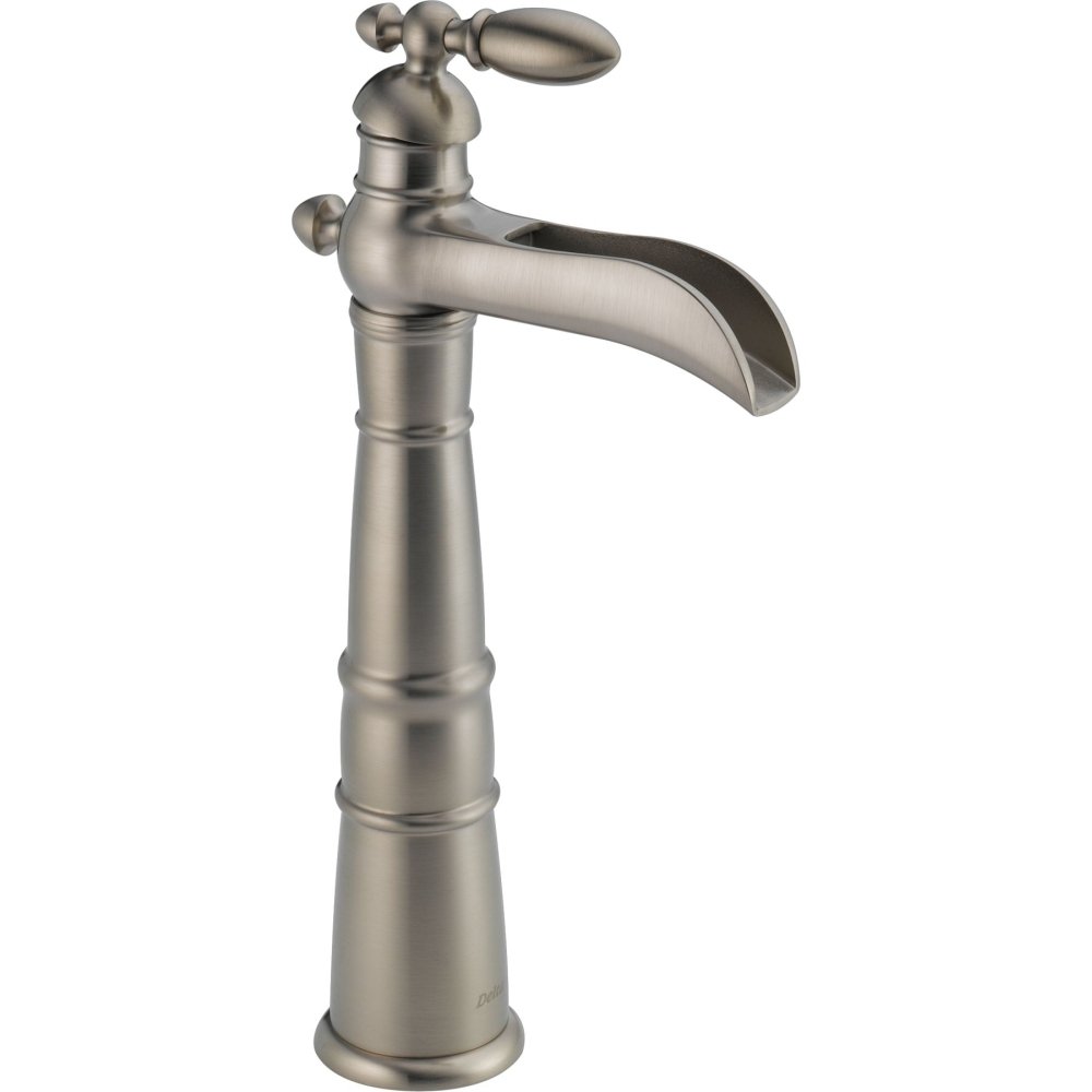 Delta 754LF-SS Victorian Single Handle Centerset Lavatory Faucet with Riser - Less Pop-Up Stainless by DELTA FAUCET|global研究所