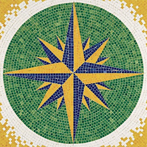 Ceramic Model - Mosaic - Enamelled Ceramic - Compass Rose