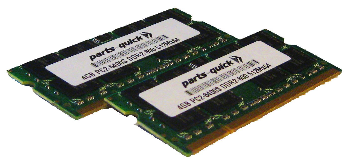 parts-quick 8GB 2X 4GB DDR2 PC2-6400 800MHz 200 pin SODIMM Memory compatible substitute for Vaio NW Series VGN-NW