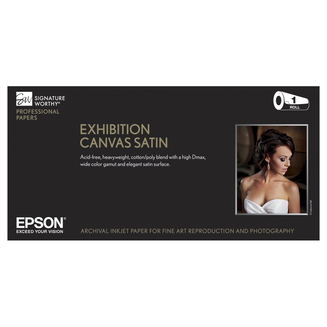 Epson Exhibition キャンバス 23ミル 60インチ×40フィート サテンホワイト