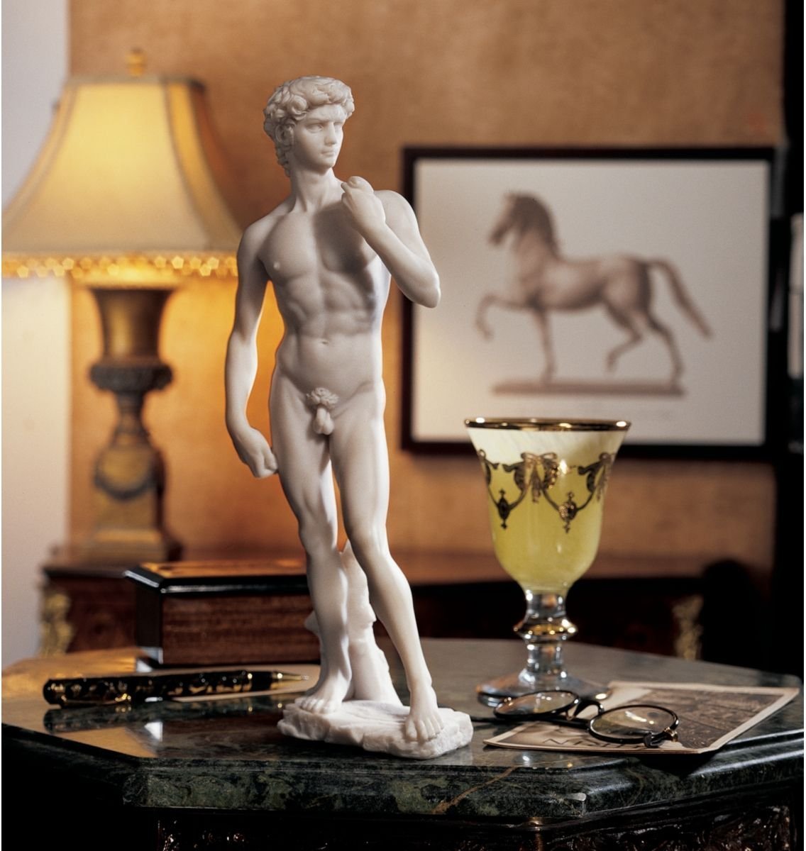 12 Statue of David Bonded Marble Sculpture Inspired By Michelangelo Buonarro