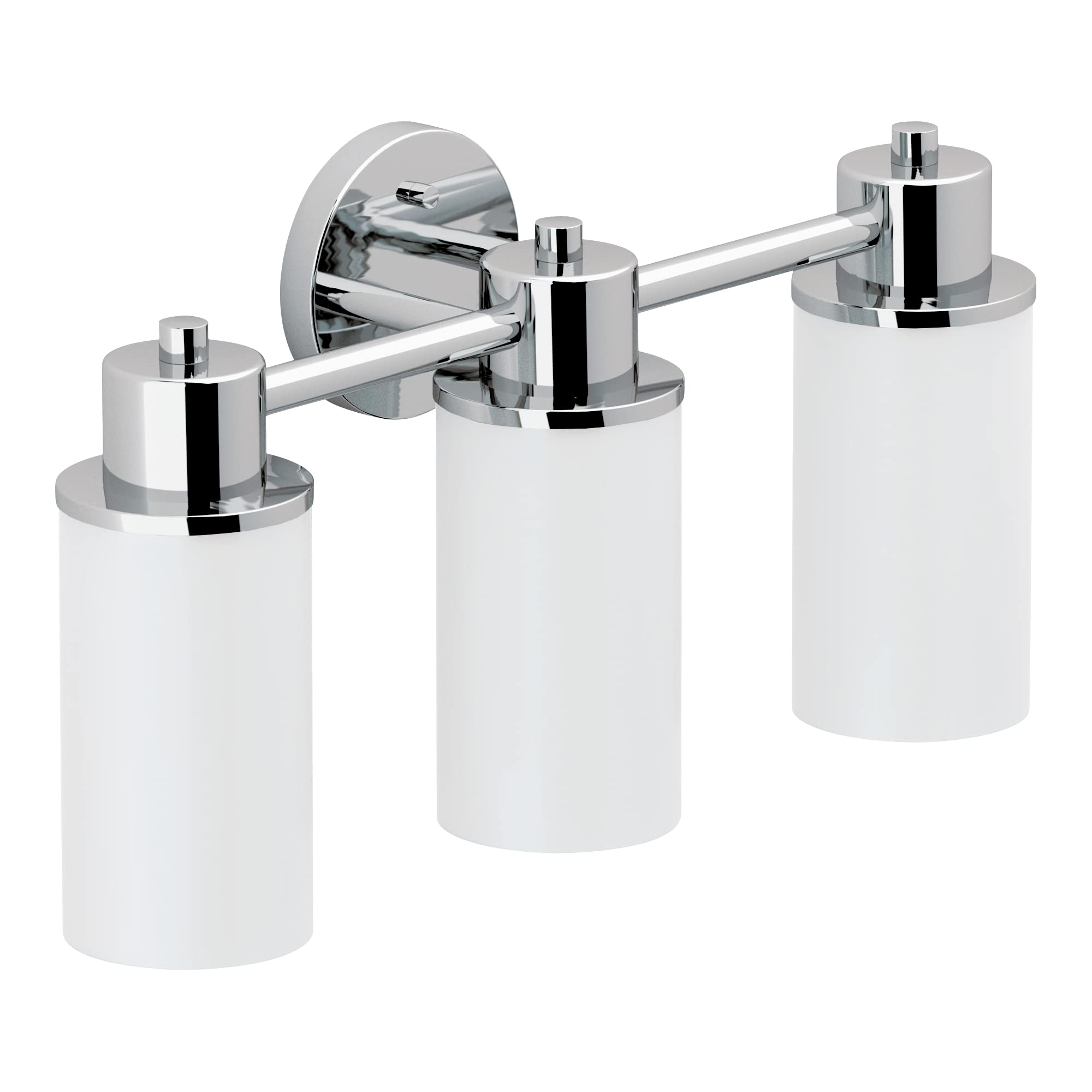Moen DN0763CH Iso 3ライト デュアルマウント 浴室 浴室 化粧台器具 すりガラス付き クロム|global研究所