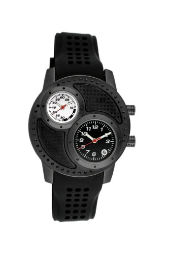 Equipe Octane Men's Strap Watch with Date Black/White&Black Standard｜global研究所