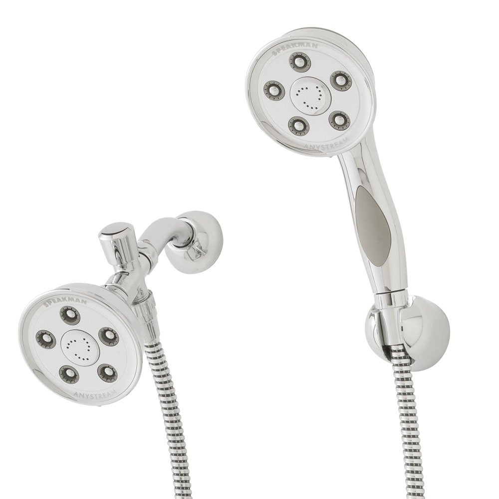 Speakman vs-113014 Caspianデュアルシャワーヘッドコンボシステムwith Anystreamハンドヘルドシャワーと固定シャワーヘッド VS-113014 1