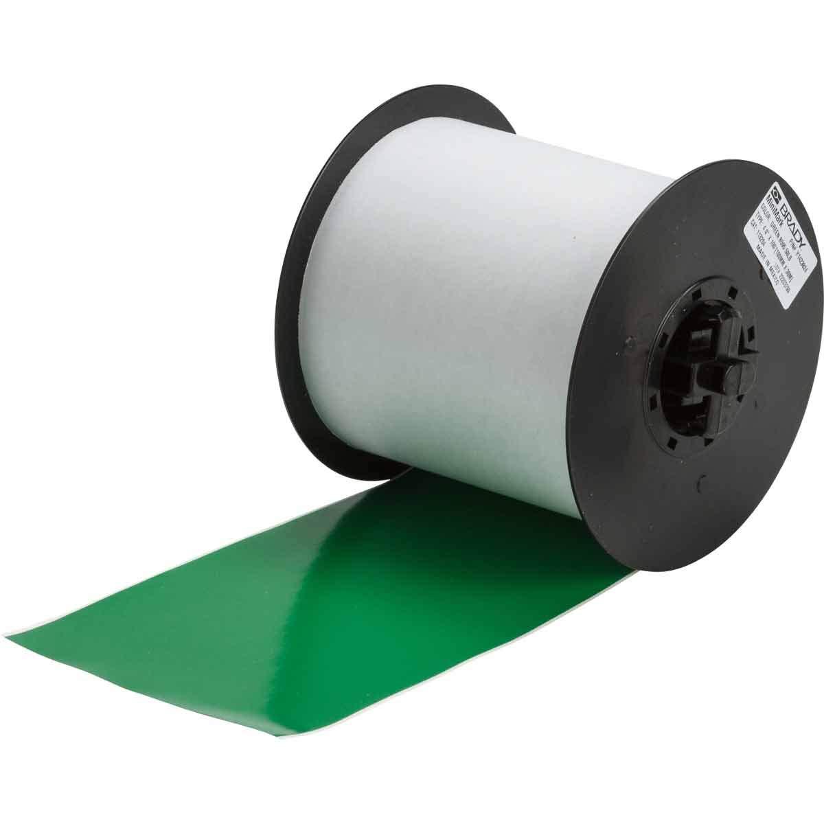 Brady 113204 MiniMark 100\u0027 Length x 4 Width  B-595 Vinyl  Green Indoor/Outdoor Industrial Label Printer Super Tough Tape by Brady
