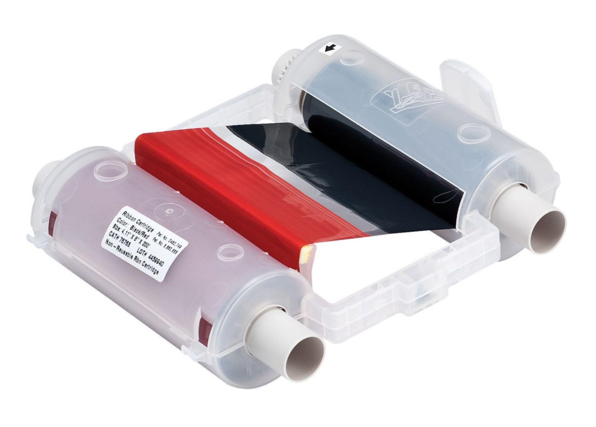 Brady 76762 GlobalMark 200\u0027 Length x 4.11 Width  Black and Red Ribbon by Brady