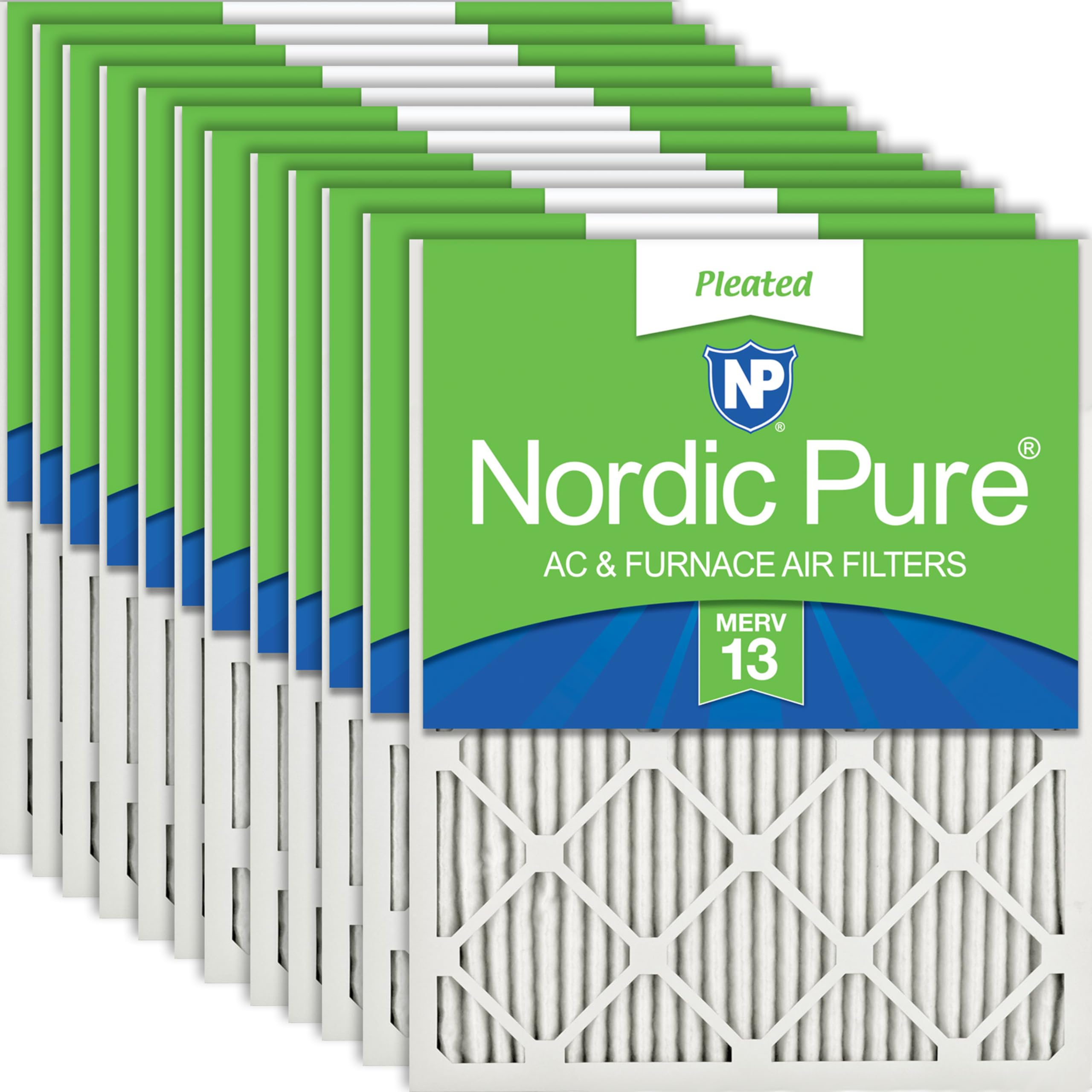 Nordic Pure 10 x 24 x 1 m13 ? 12 10 x 24 x 1 MERV 13筋目AC炉大気圏水漉し、12のボックス席、1in