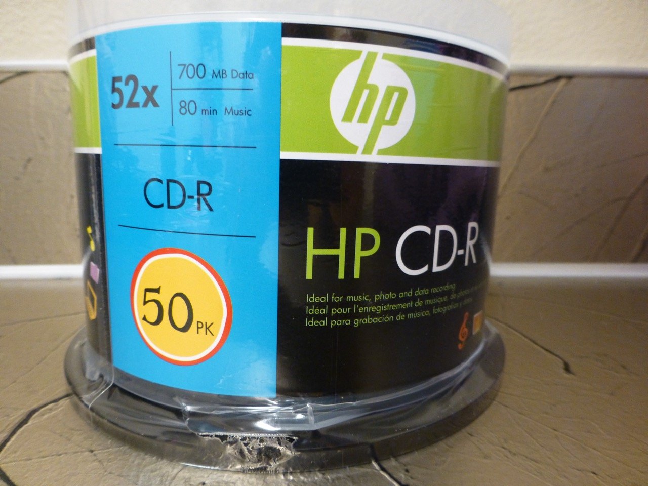 HP CD-R 80 分 (700 MB) (52x) ブランド名品 (50 Ea/Pkg) (10018)
