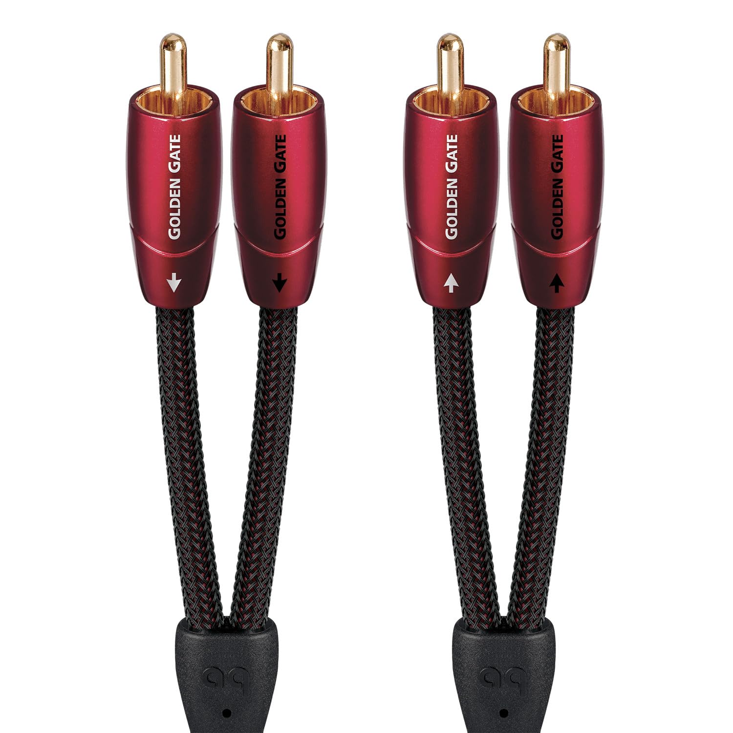 AudioQuest ゴールデンゲート 20M RCA - RCA ペア オーディオインターコネクト。