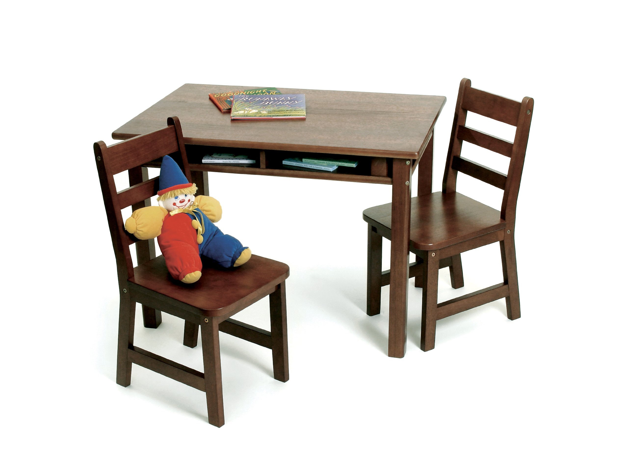 Rect Table Chair Set Walnut