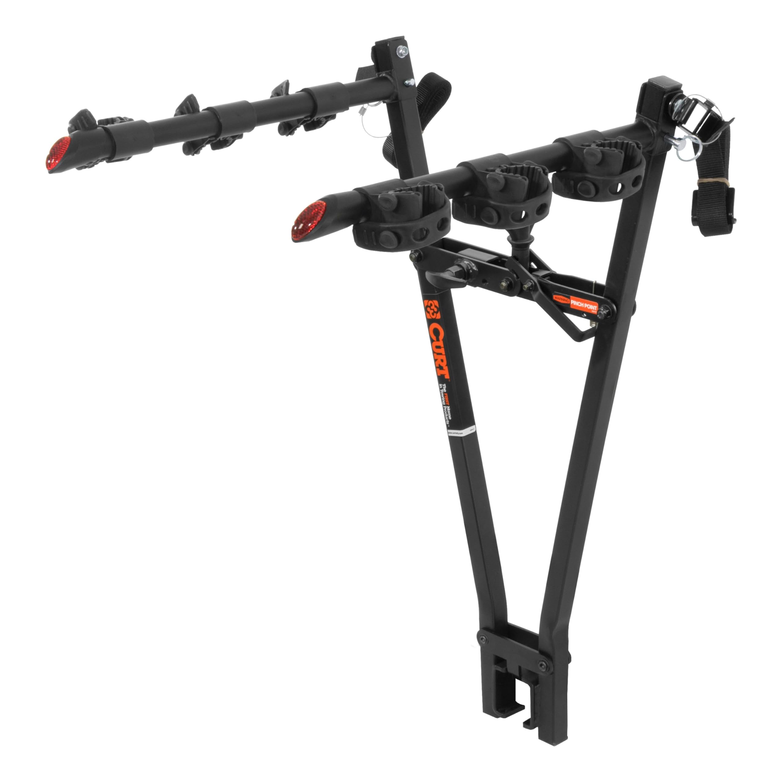 CURT 18013 クランプオントレーラーヒッチバイクラックマウント、2inシャンク、銀輪3台に其れ相応 プリンター・FAX用インク-PCサプライ・消耗品