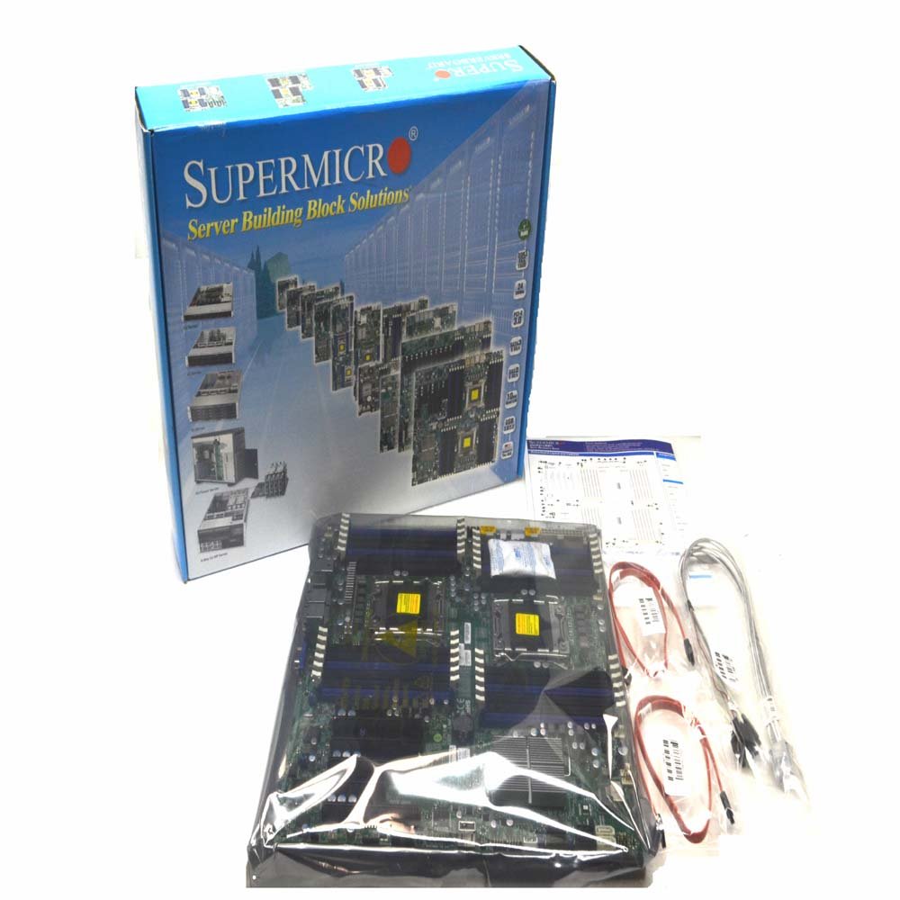 SUPERMICRO X9DRi-LN4F+ - Motherboard - enhanced extended ATX - LGA2011 Socket - 2 CPUs supported - C602-4 x Gigabit ローカルエリアネットワーク - onboard graphics