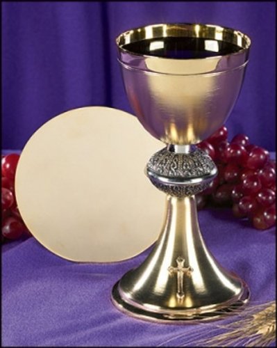 Budded Cross Chalice and Paten Set by Faithful Gifts