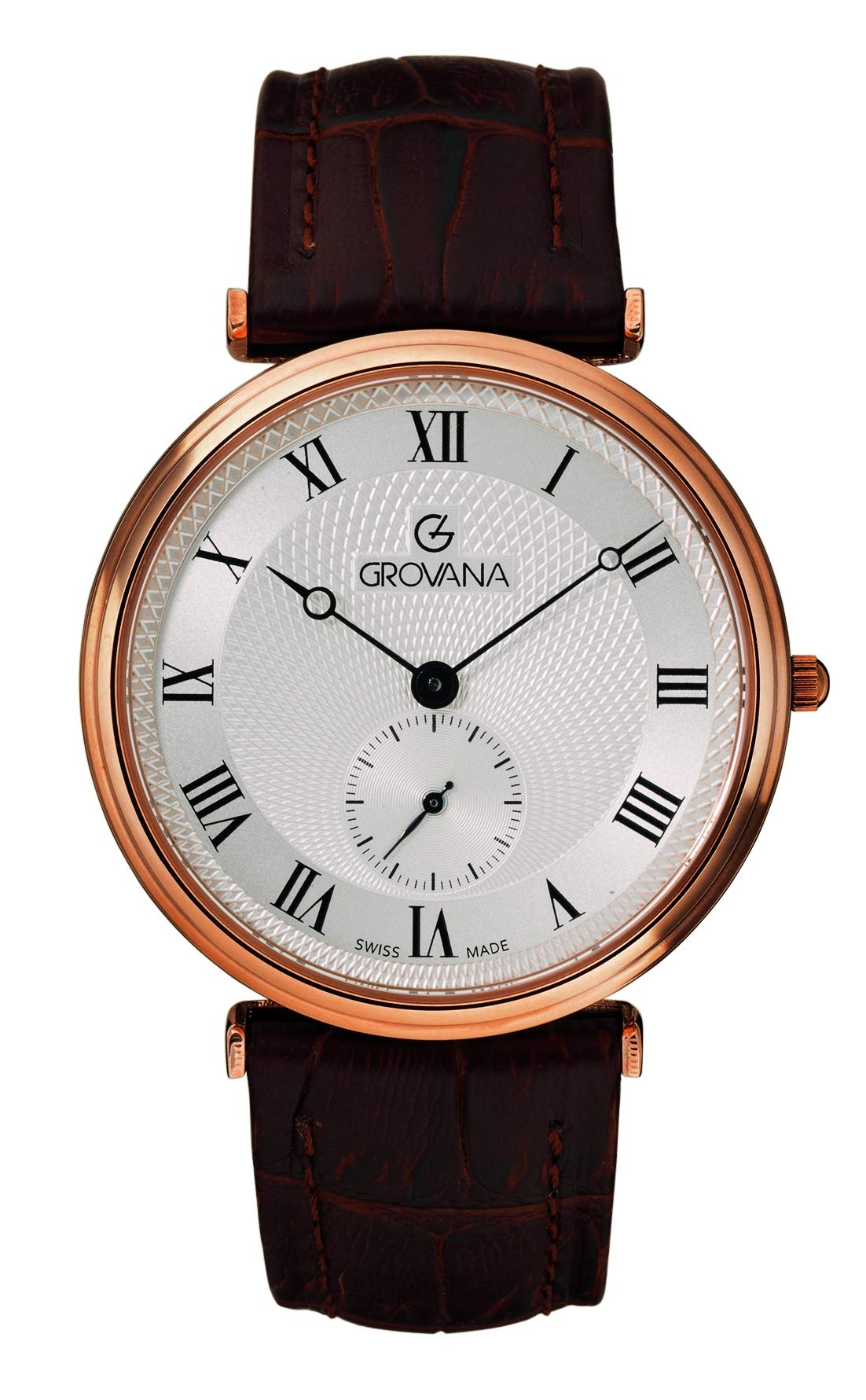 Grovana - 1276.5568 - Montre Homme - Quartz Analogique - Bracelet Cuir Marron|global研究所