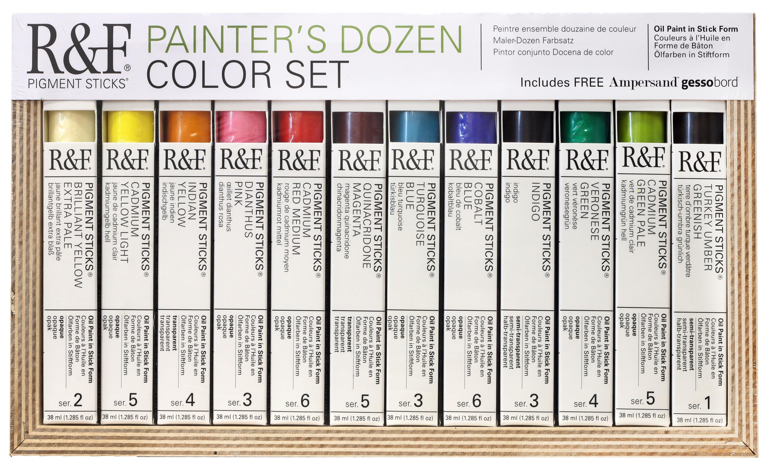 R&F Handmade Paints Dozen Pigment Stick Set by R&F Handmade Paints|global研究所