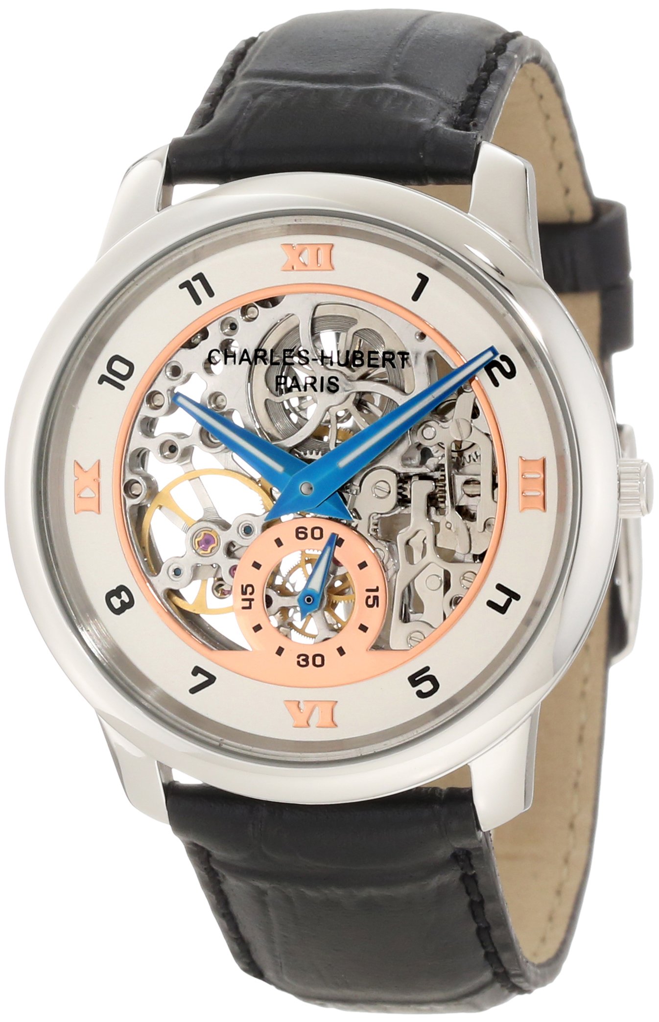 Charles-Hubert  Paris Men\u0027s 3933 Premium Collection Stainless Steel Mechanical Watch